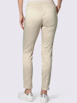 Pantalon jogging avec taille élastique et poches en effet froissé