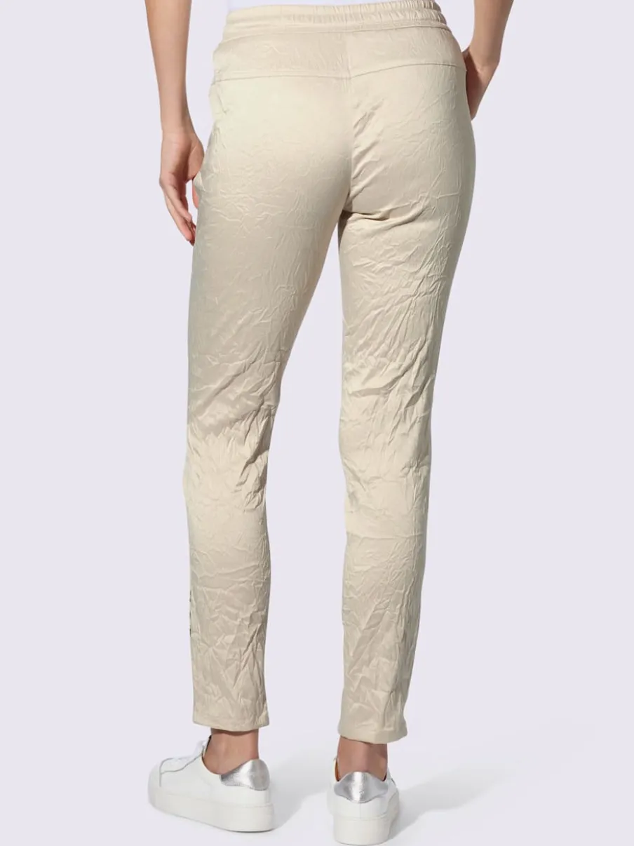 Pantalon jogging avec taille élastique et poches en effet froissé