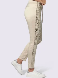 Pantalon jogging avec taille élastique et poches en effet froissé