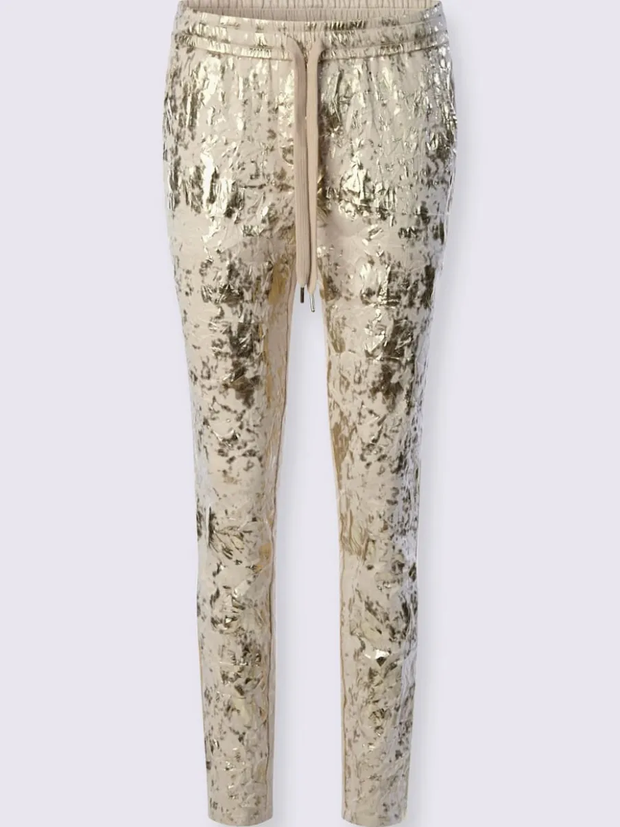 Pantalon jogging avec taille élastique et poches en effet froissé