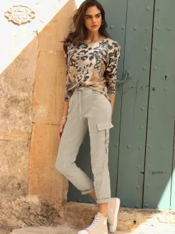 Pantalon jogging à poches cargo avec taille extensible