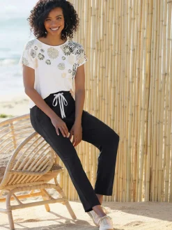 Pantalon jogpant en matière douce avec ceinture élastique confortabel