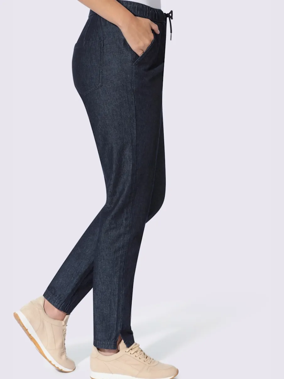 Pantalon jogpant qualité denim teintée