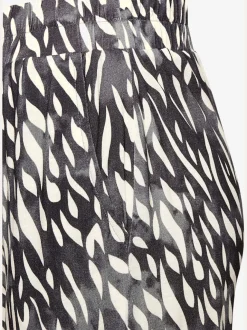 Pantalon large avec ceinture élastique et poches fendues