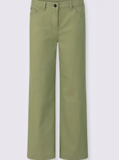Pantalon large avec cinq poches et ceinture gainante