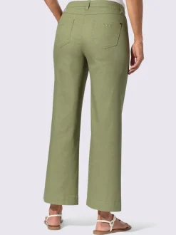 Pantalon large avec cinq poches et ceinture gainante