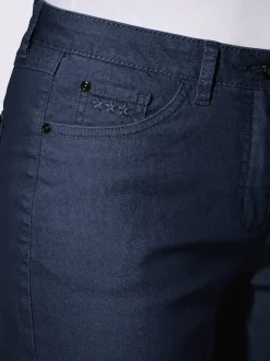 Pantalon large avec cinq poches et ceinture gainante