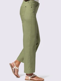 Pantalon large avec cinq poches et ceinture gainante