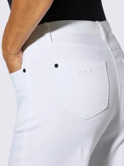 Pantalon large avec cinq poches et ceinture gainante