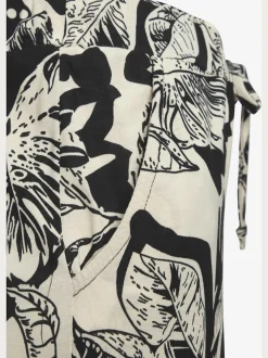 Pantalon large avec poches latérales et imprimé floral
