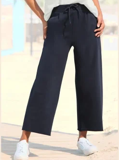 Pantalon large en coton doux avec poches raglan