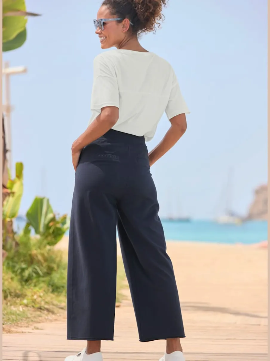 Pantalon large en coton doux avec poches raglan