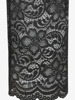 Pantalon large en dentelle avec ceinture élastique et jambes décontractées