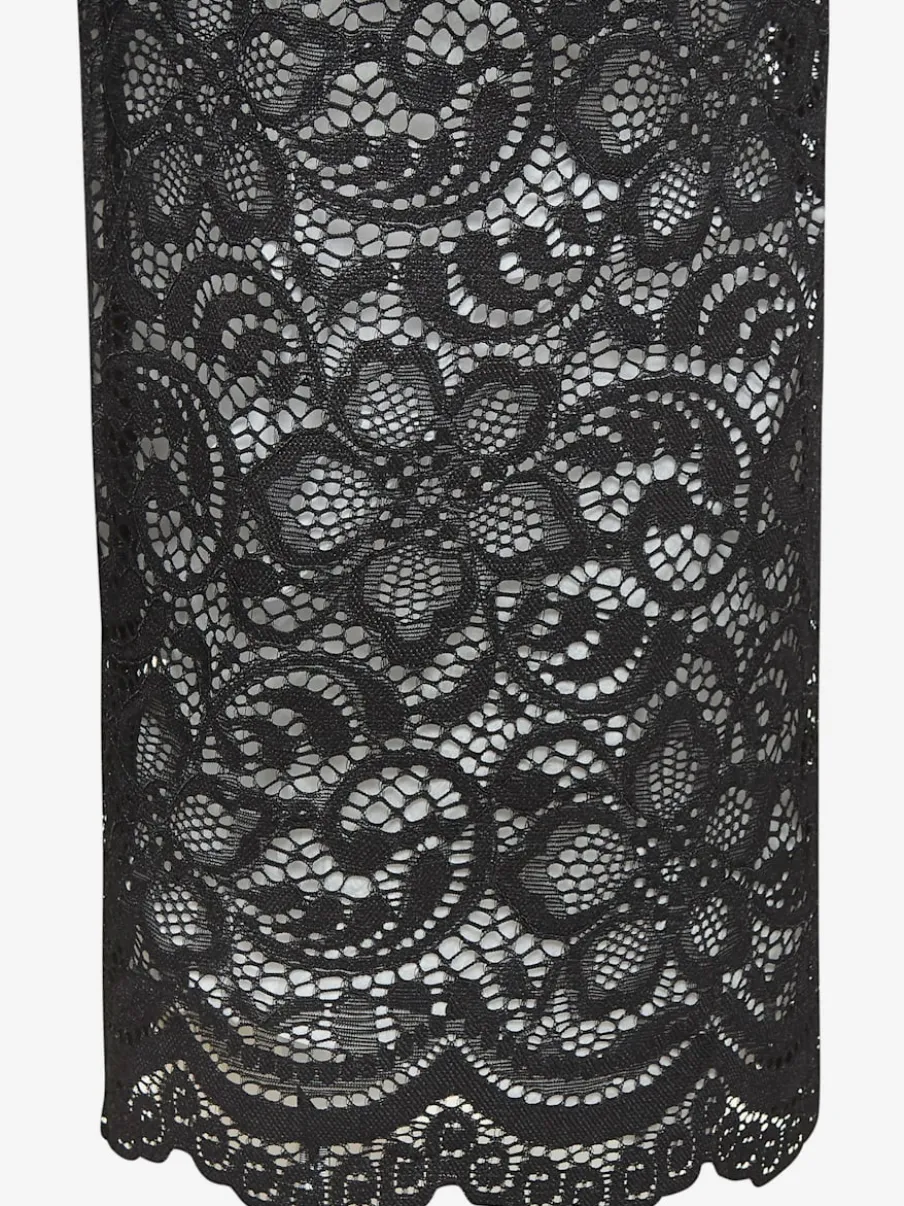 Pantalon large en dentelle avec ceinture élastique et jambes décontractées