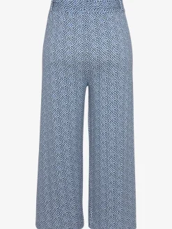 Pantalon large en jersey avec ceinture à nouer imprimée