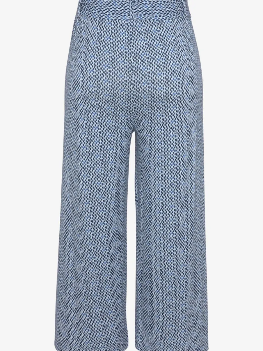 Pantalon large en jersey avec ceinture à nouer imprimée