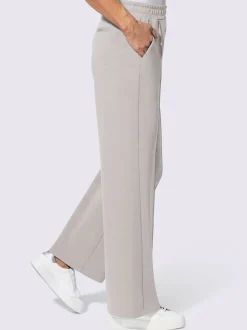 Pantalon large en jersey doux avec poches pratiques