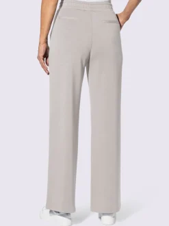 Pantalon large en jersey doux avec poches pratiques