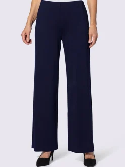 Pantalon large en jersey élastique avec finition interlock