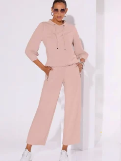 Pantalon large en modal avec poches zippées et taille élastique