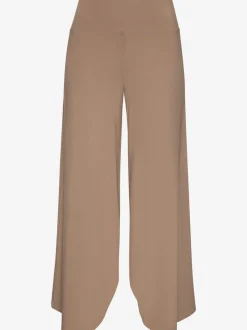 Pantalon large jupe-culotte doux avec ourlet arrondi