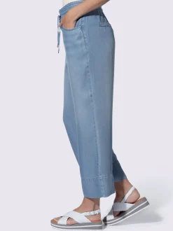 Pantalon large à lien à nouer et poches raglan