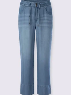Pantalon large à lien à nouer et poches raglan