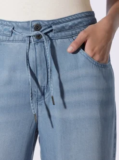 Pantalon large à lien à nouer et poches raglan