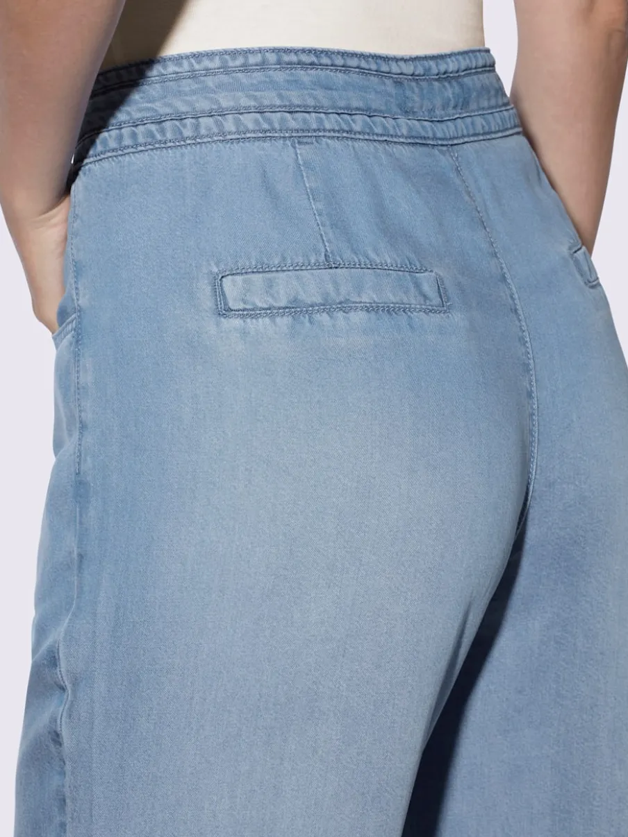 Pantalon large à lien à nouer et poches raglan