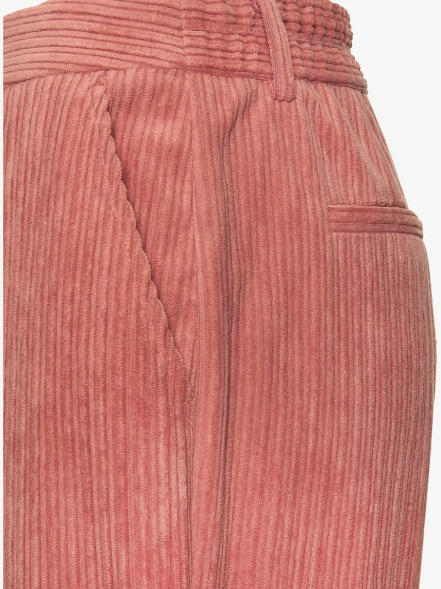 Pantalon large à rayures avec fermeture invisible devant