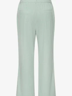 Pantalon large à rayures avec fermeture invisible devant