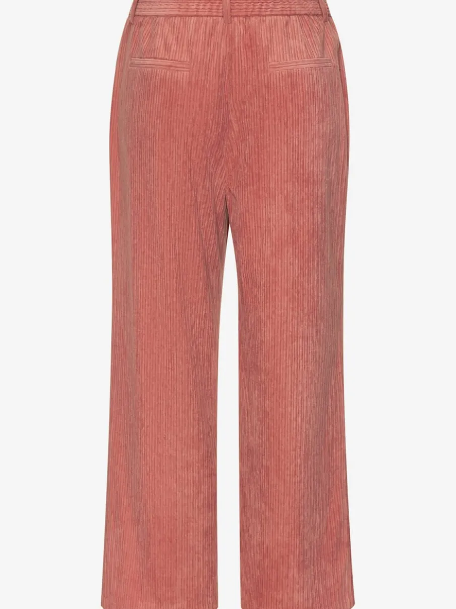 Pantalon large à rayures avec fermeture invisible devant