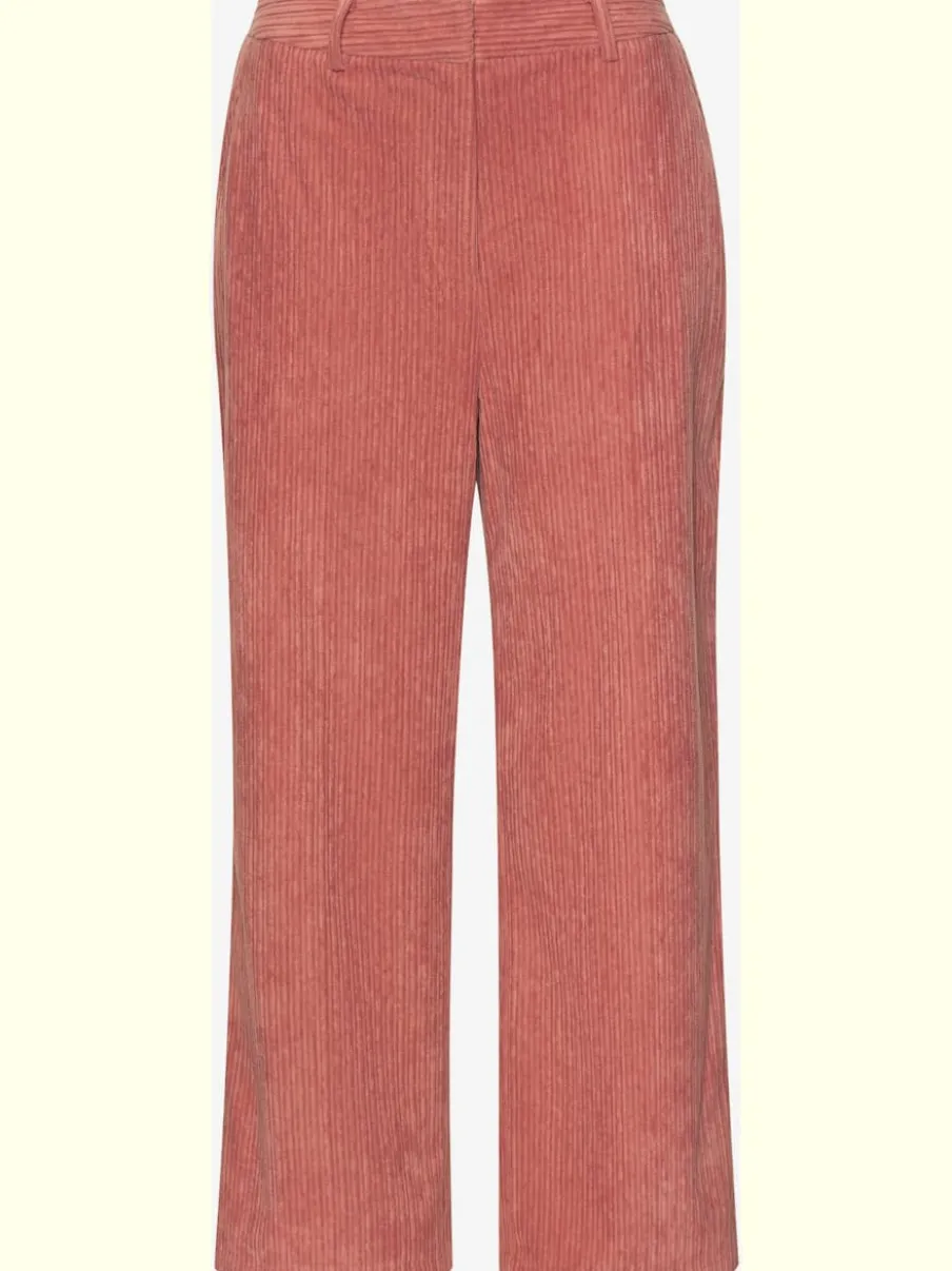 Pantalon large à rayures avec fermeture invisible devant