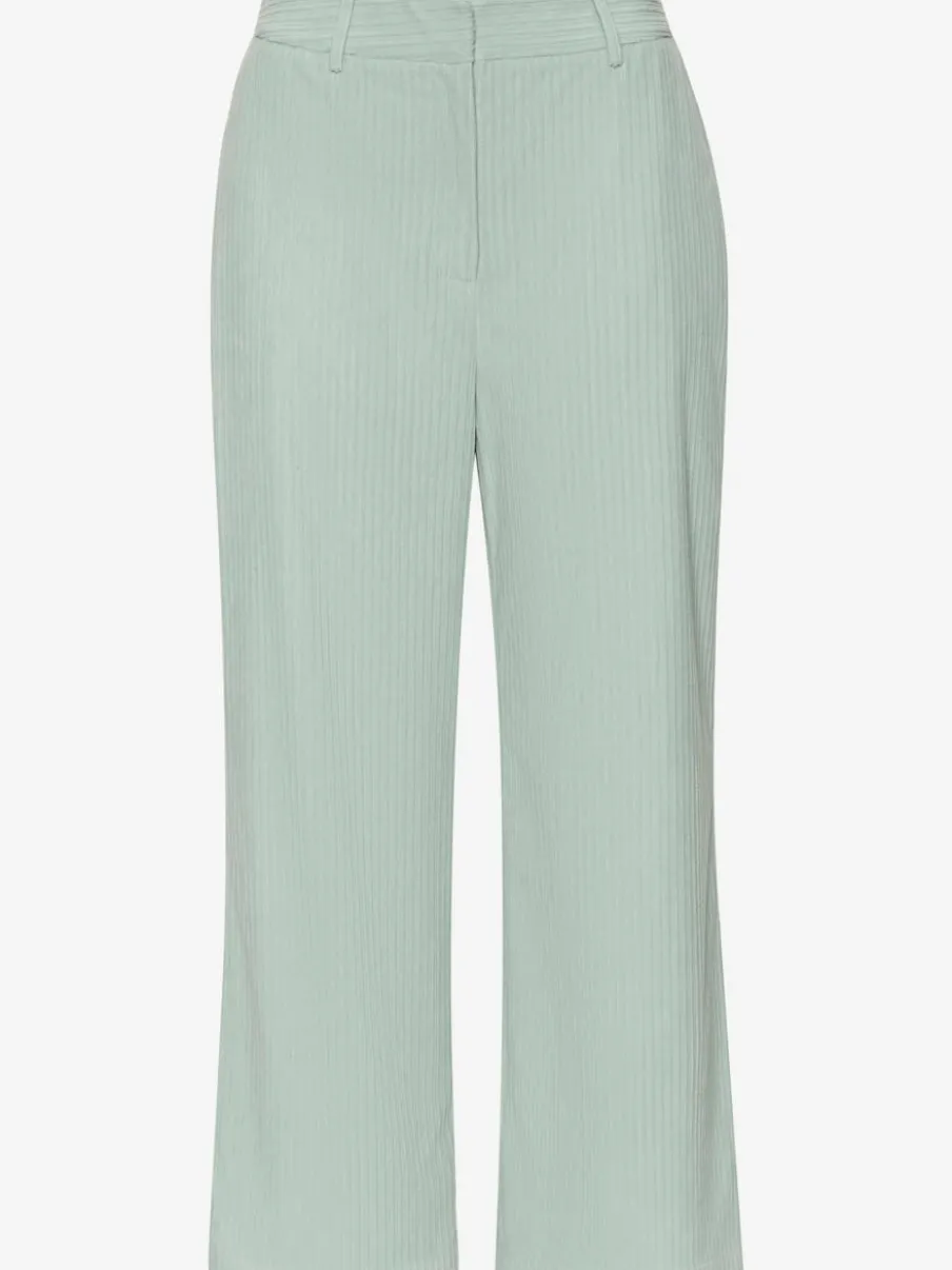 Pantalon large à rayures avec fermeture invisible devant