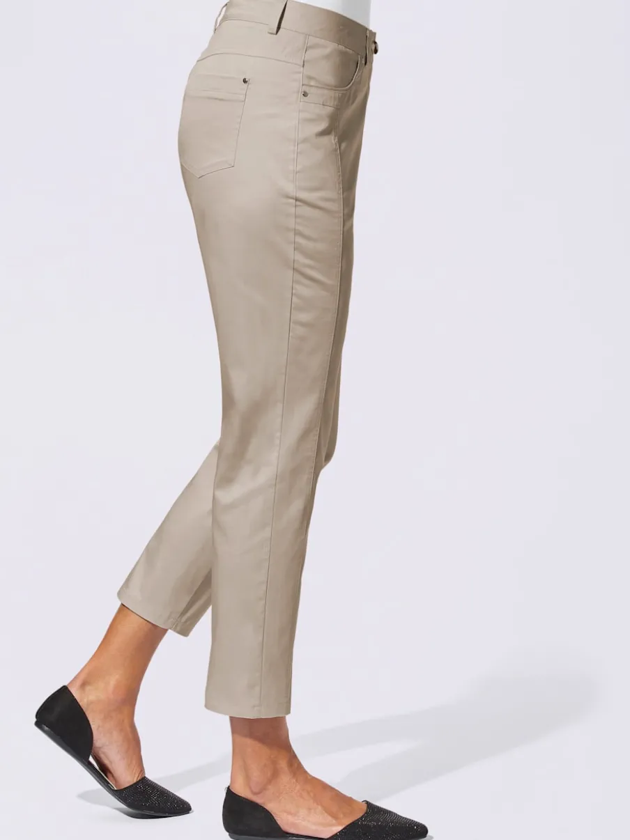 Pantalon 7/8 léger avec fermeture et empiècements au dos