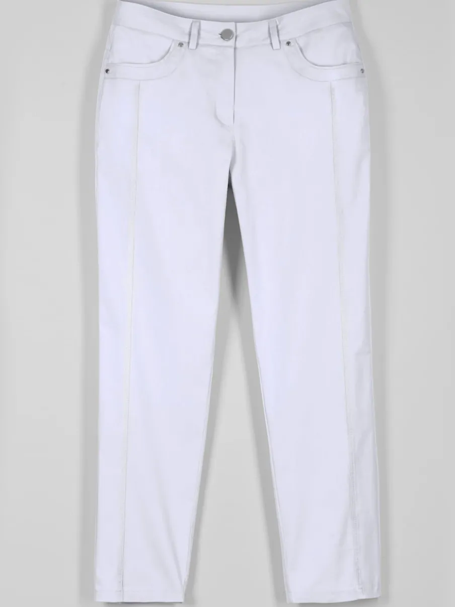 Pantalon 7/8 léger avec fermeture et empiècements au dos