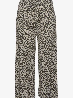 Pantalon léger à la coupe large avec imprimé floral à la longueur 7/8