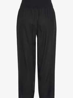 Pantalon léger à large ceinture avec fentes arrondies