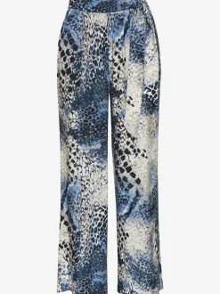 Pantalon à lien à nouer fixe avec large ceinture élastique et imprimé unique