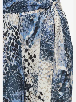 Pantalon à lien à nouer fixe avec large ceinture élastique et imprimé unique