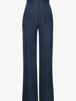 Pantalon lounge avec ceinture élastique et jambes larges