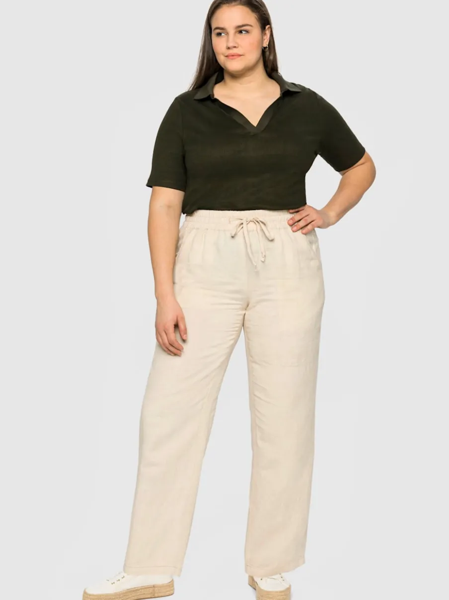 Pantalon mélange lin et viscose