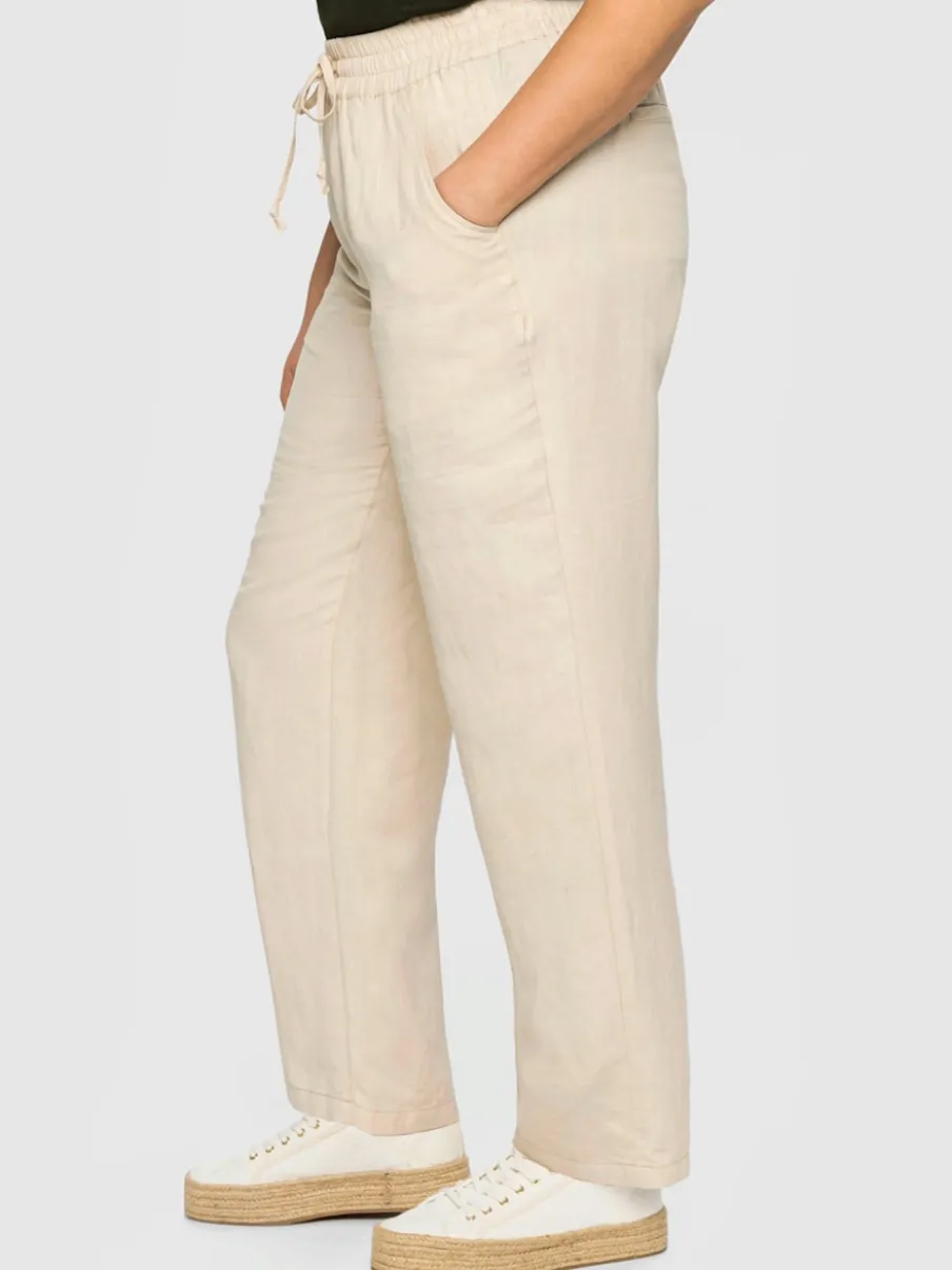 Pantalon mélange lin et viscose