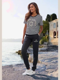 Pantalon molletonné avec ceinture élastique et poches latérales