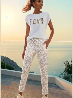 Pantalon molletonné avec large ceinture et poches pratiques