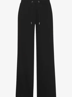 Pantalon molletonné à jambes larges avec poches latérales et coulisse