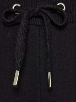 Pantalon molletonné à jambes larges avec poches latérales et coulisse