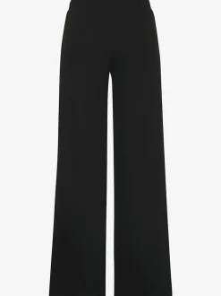 Pantalon molletonné à jambes larges avec poches latérales et coulisse