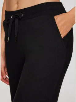 Pantalon molletonné à jambes larges avec poches latérales et coulisse