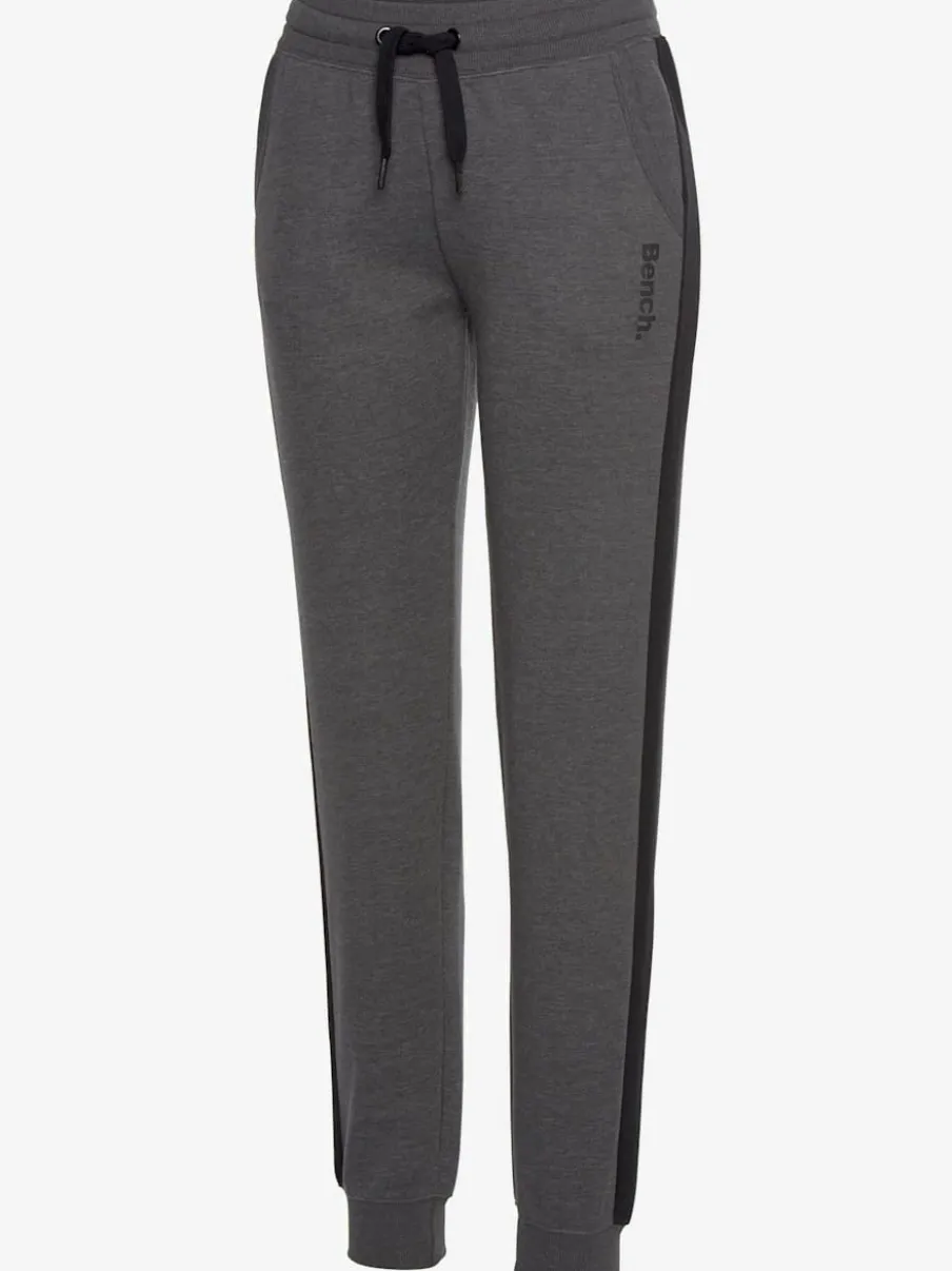 Pantalon molletonné sportif à rayures latérales et poches fendues